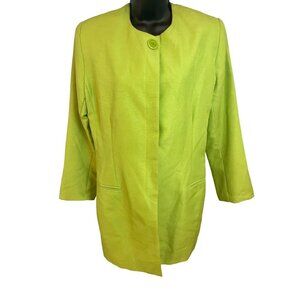 Vintage Chad Stevens Lime Green Long Suit Jacket Sz 16